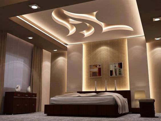 Faux plafond design chambre parent Cobec Tunisie